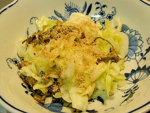 キャベツと高菜の醤油漬けのマヨ和え